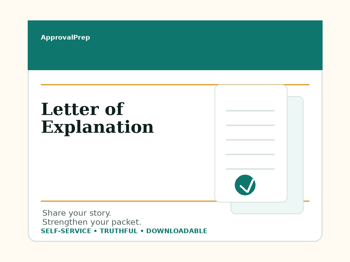 Letter of Explanation product preview